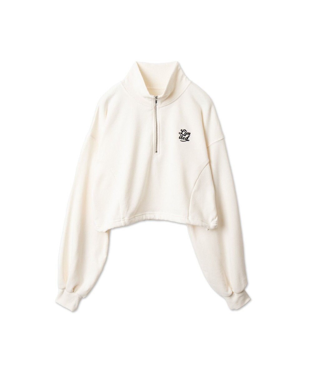 WEGO 【新色追加】ドロストデザインハーフZIPスウェット 