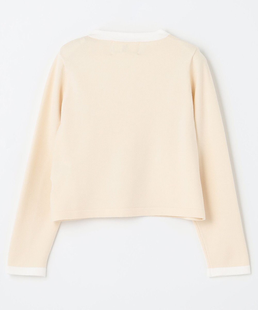 組曲 KIDS 【110-140cm】リボンインターシャニット カーディガン 