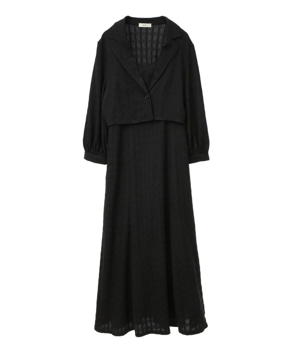 earth music&ecology ＳＥＴ２点ジャカードシャツ＋キャミドレ 