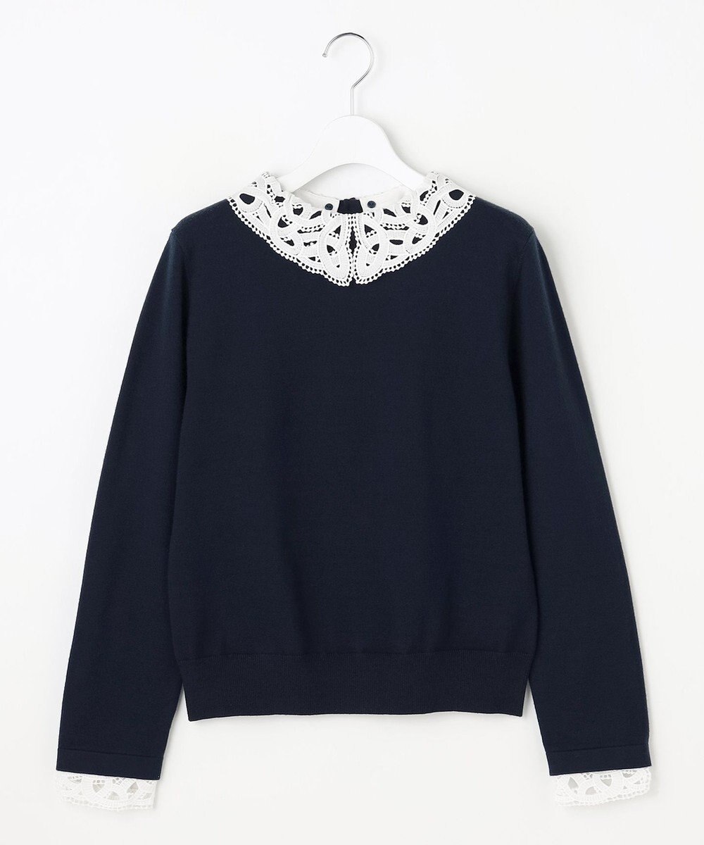 ANY SIS S レース襟 ニット 