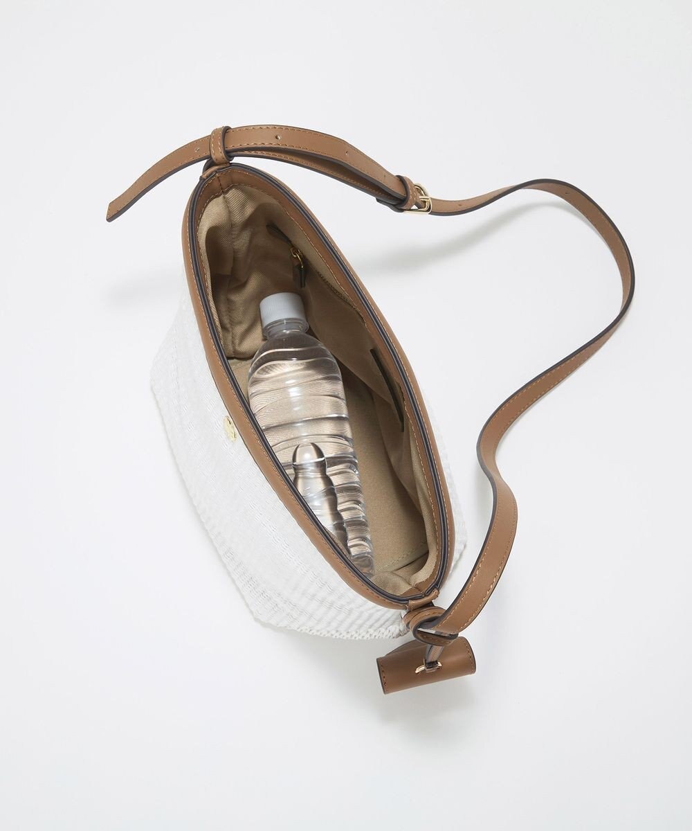 TOPKAPI 【Breath TOPKAPI】サングラスホルダー付き レザーコンビ カゴ ショルダーバッグ 