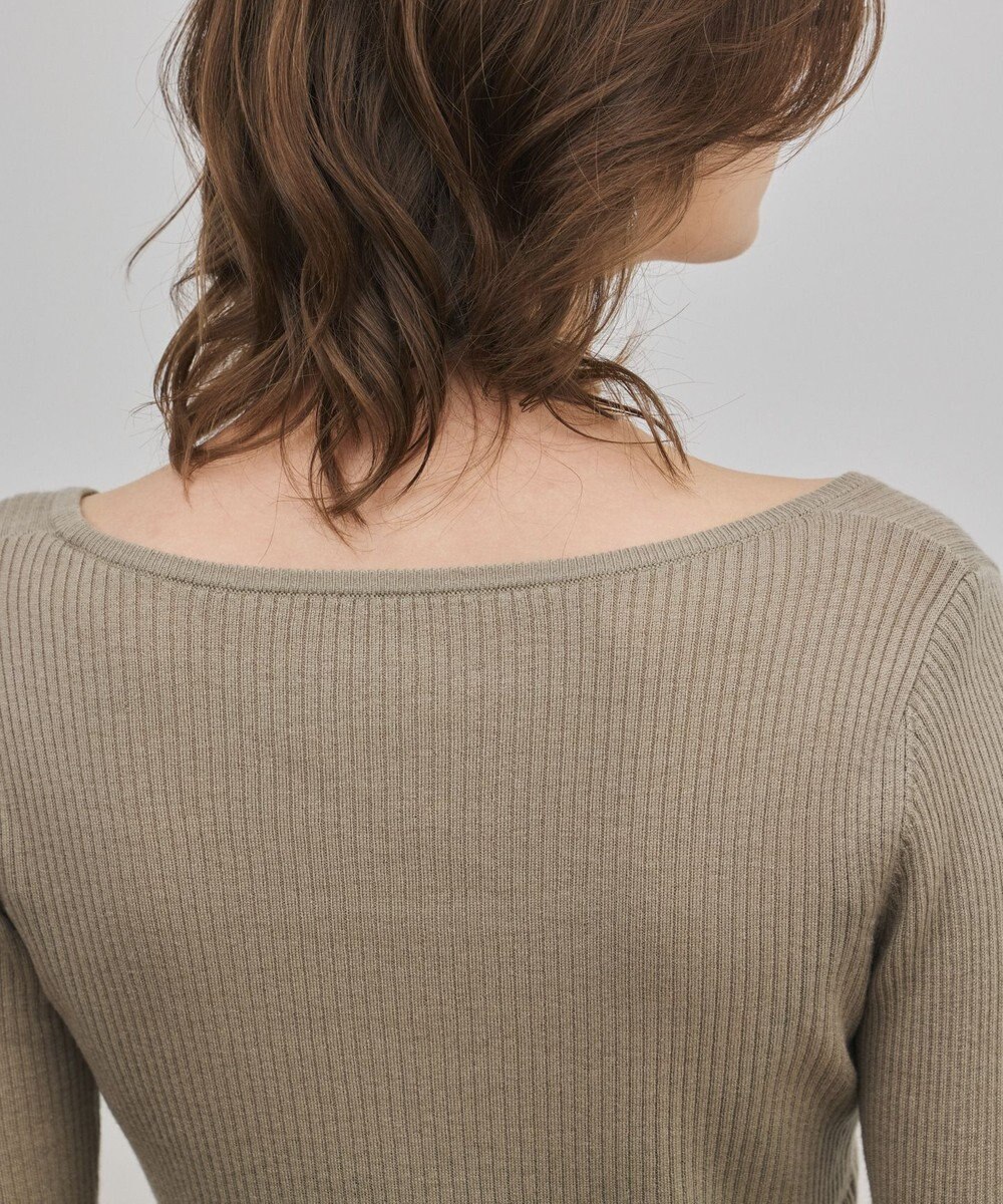 GRACE CONTINENTAL バイカラーリブニットトップ 