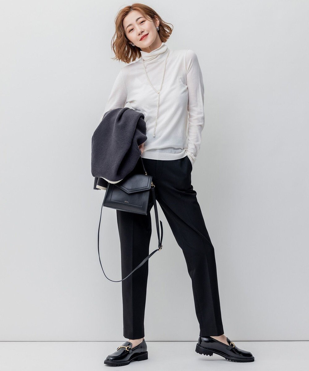 23区 【洗える】スムージーコットン シアー ニット 