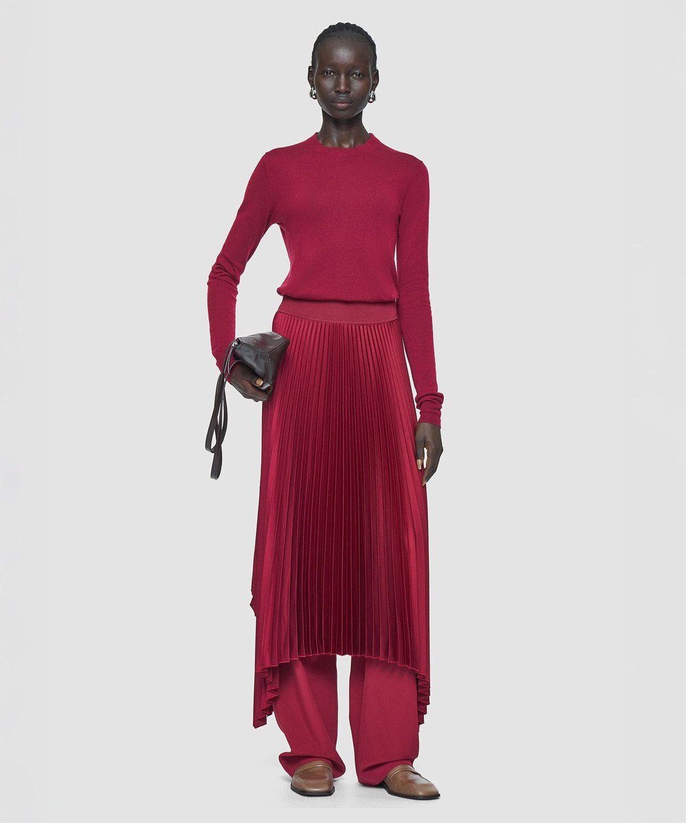 JOSEPH 【洗える】キャッシュエアー　ラウンドネックニット 