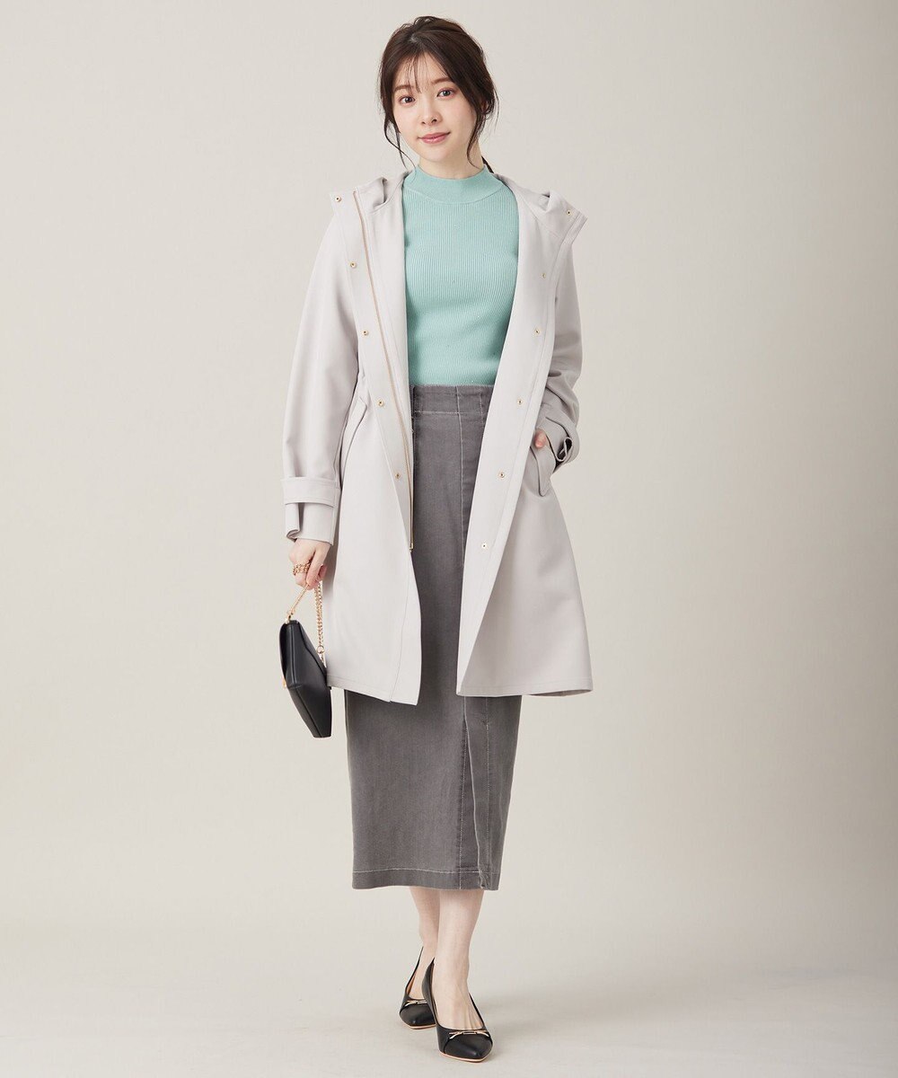 ANY SIS 【撥水・UVカット・洗える】フーデットロング コート 