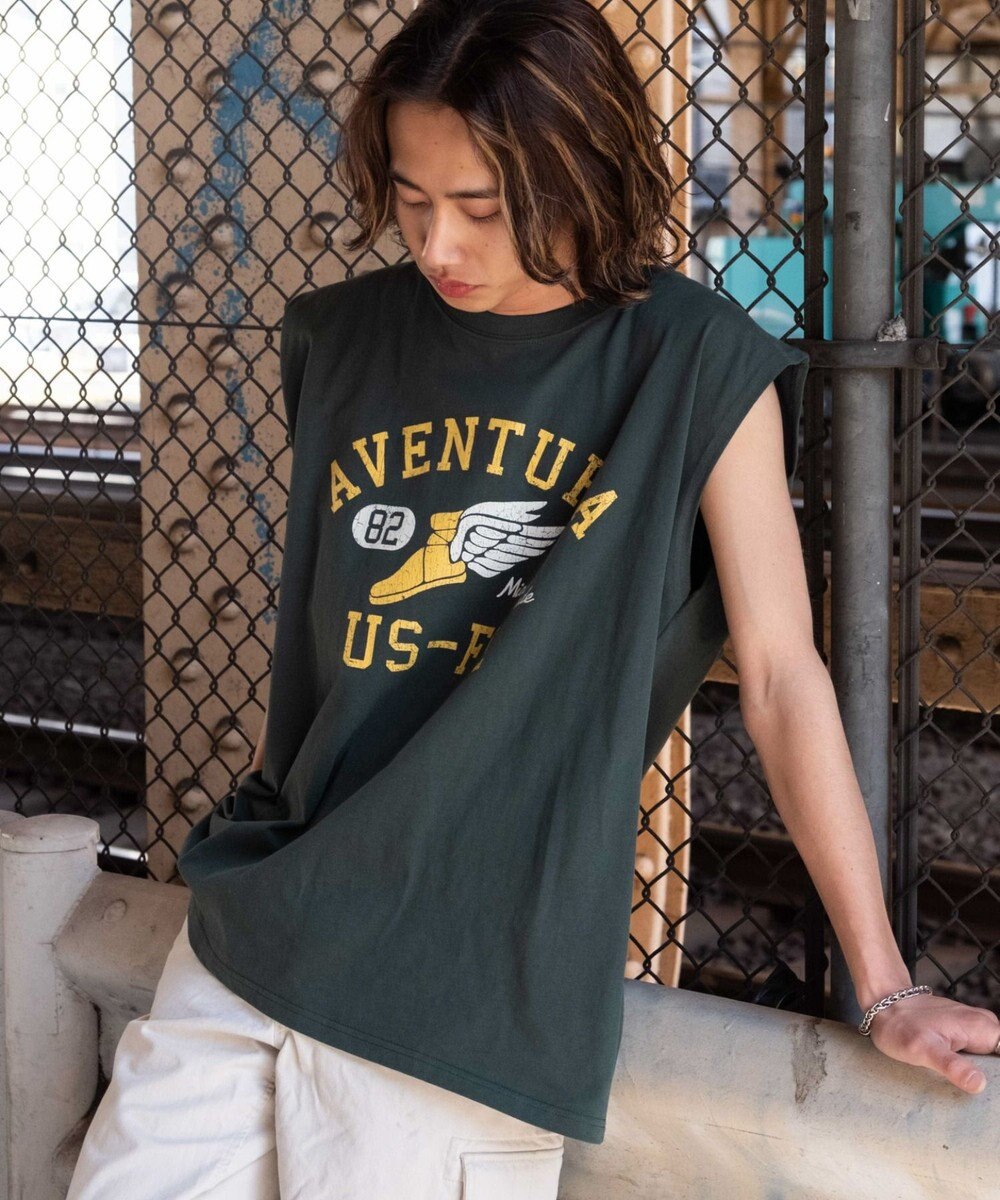 WEGO 【ユニセックス着用ITEM/MLサイズ展開】ヴィンテージライクグラフィックノースリーブ 