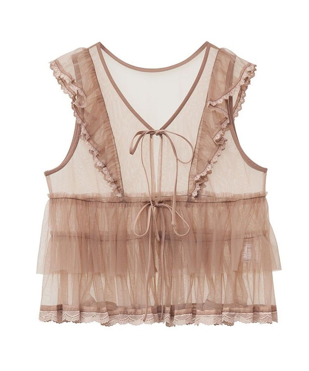 Green Parks ・ＥＬＥＮＣＡＲＥ　ＤＵＥ　チュールラッフルベスト 