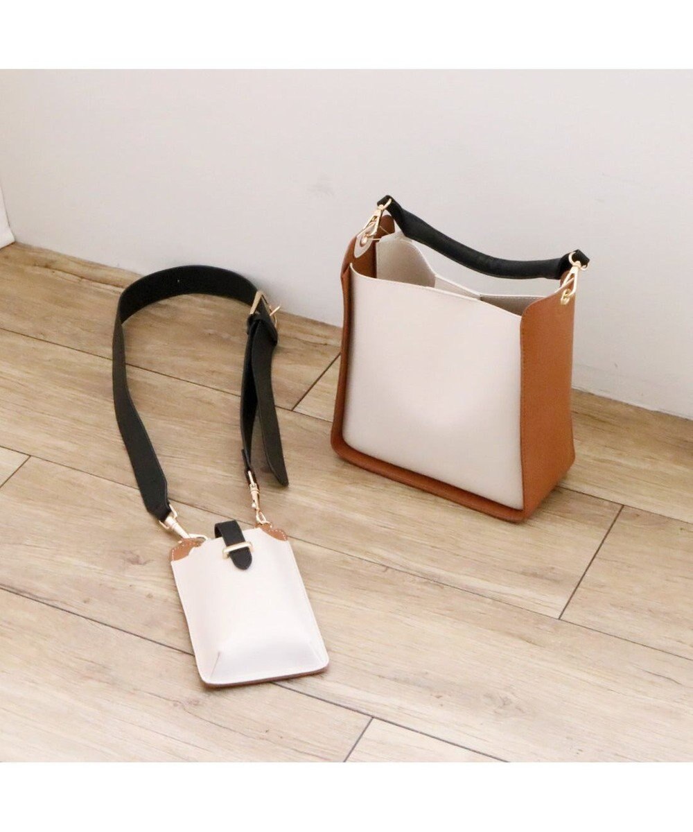 UNBILLION カシュカシュ cachecache / スマホショルダー付きラウンドショルダーバッグ 