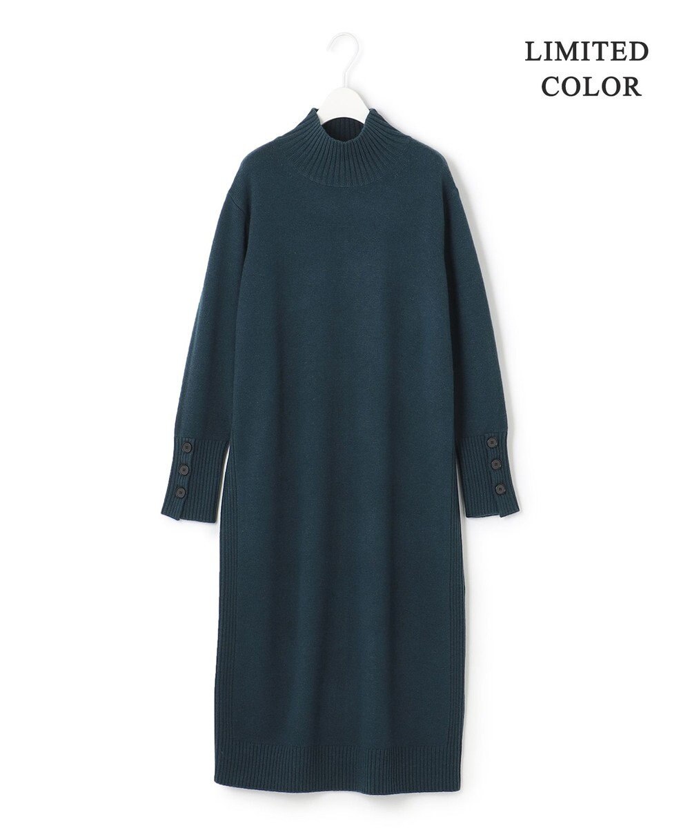 ICB L 【WEB限定カラーあり】 ソフトカシミヤミックス ハイネックワンピース 