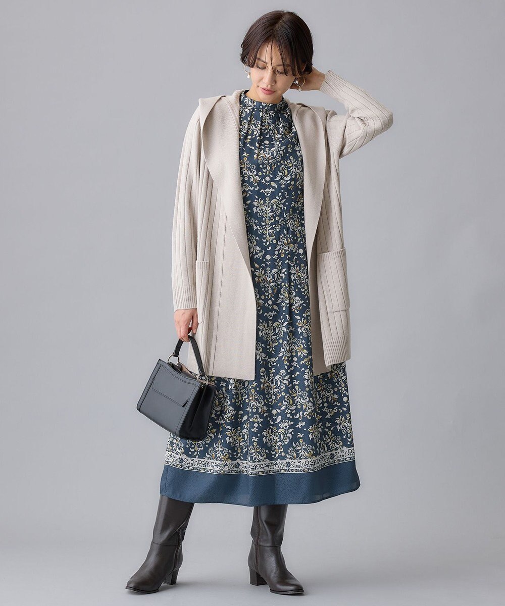 自由区 S 【洗える】ERICAパネルプリント ワンピース 