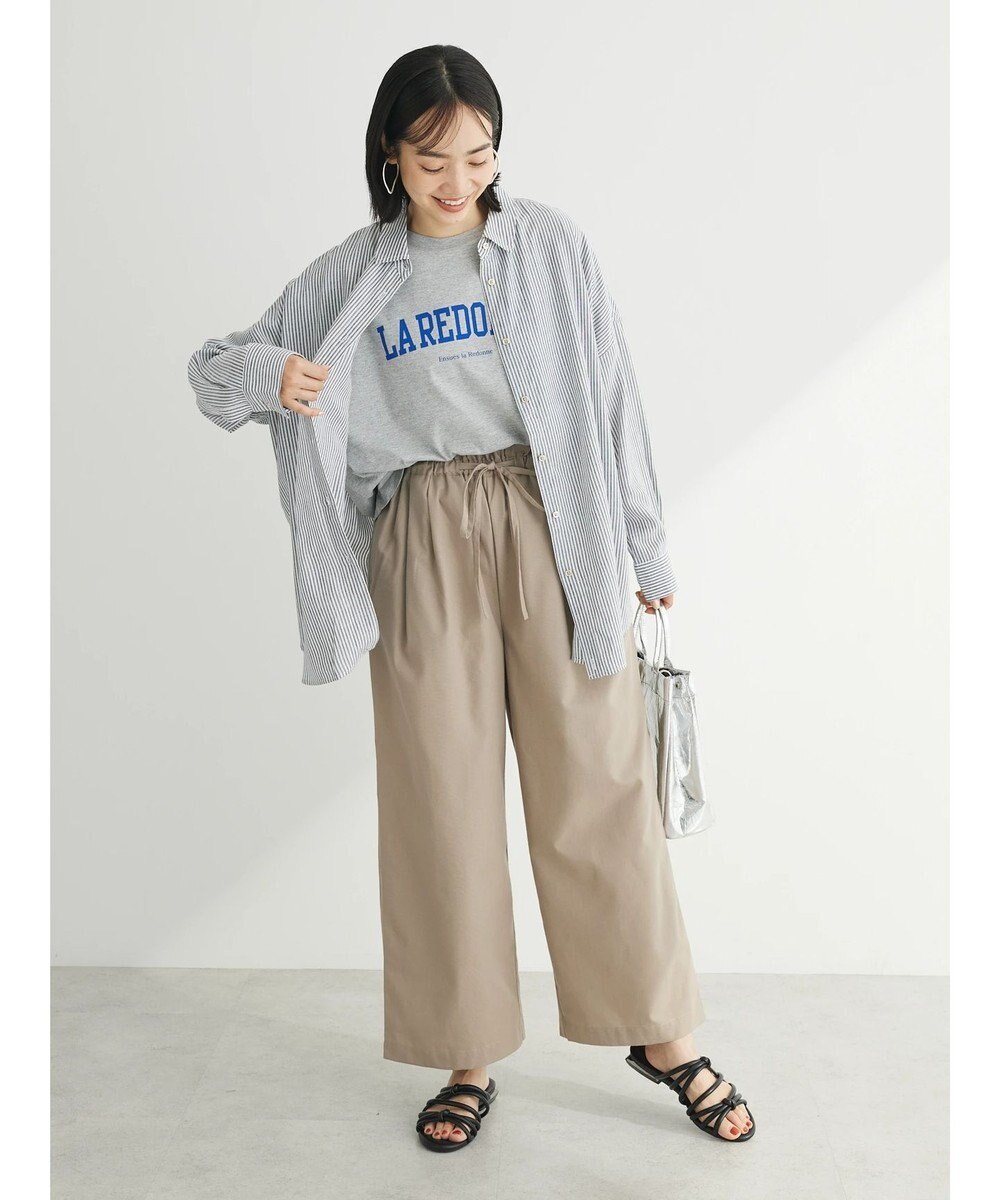 Green Parks 綿麻混バギーパンツ 