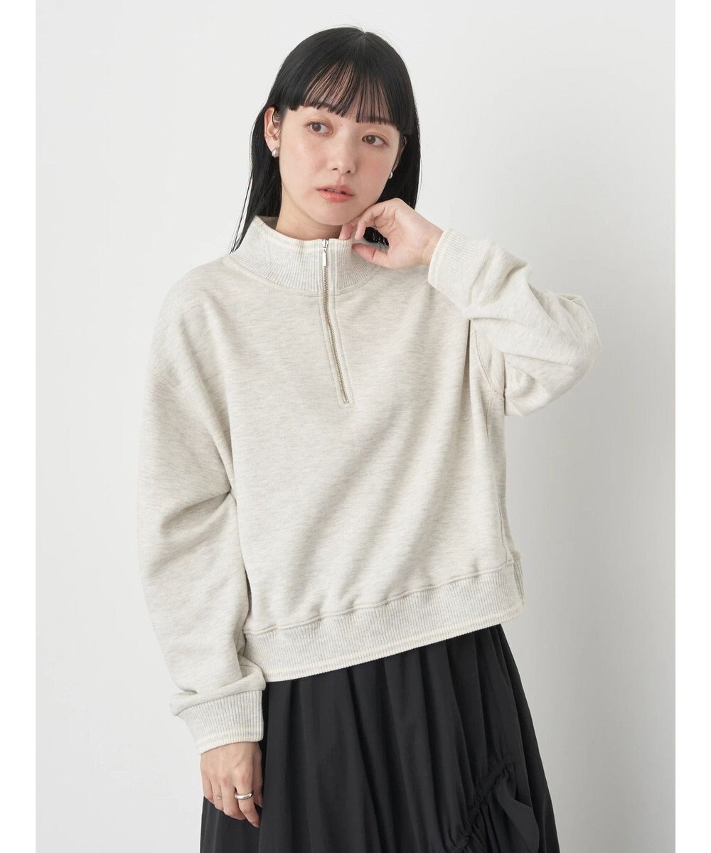 earth music&ecology ハーフＺＩＰラインプルオーバー 