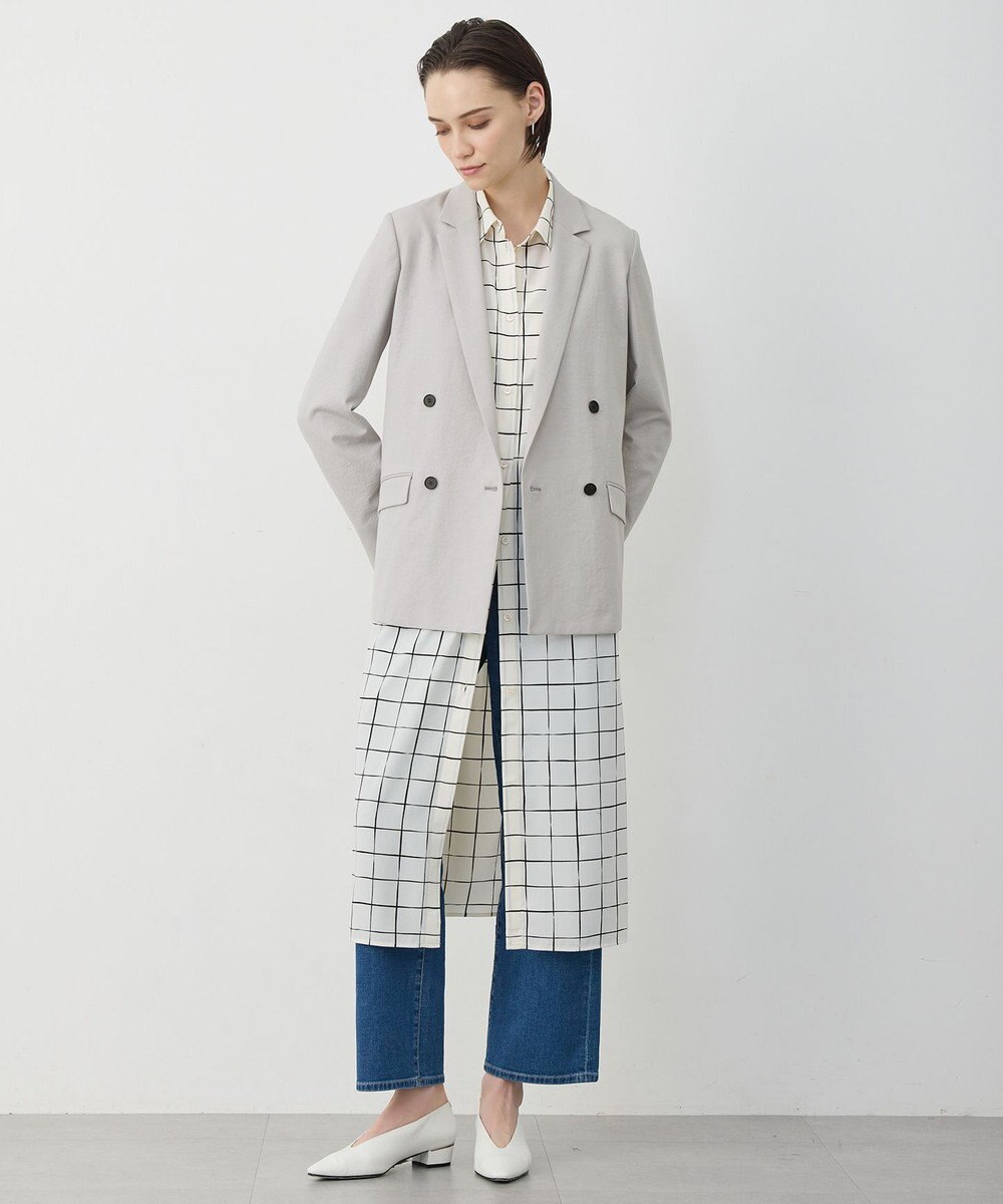 ICB L 【30th ANNIVERSARY】 ウィンドウペンプリント シャツワンピース 