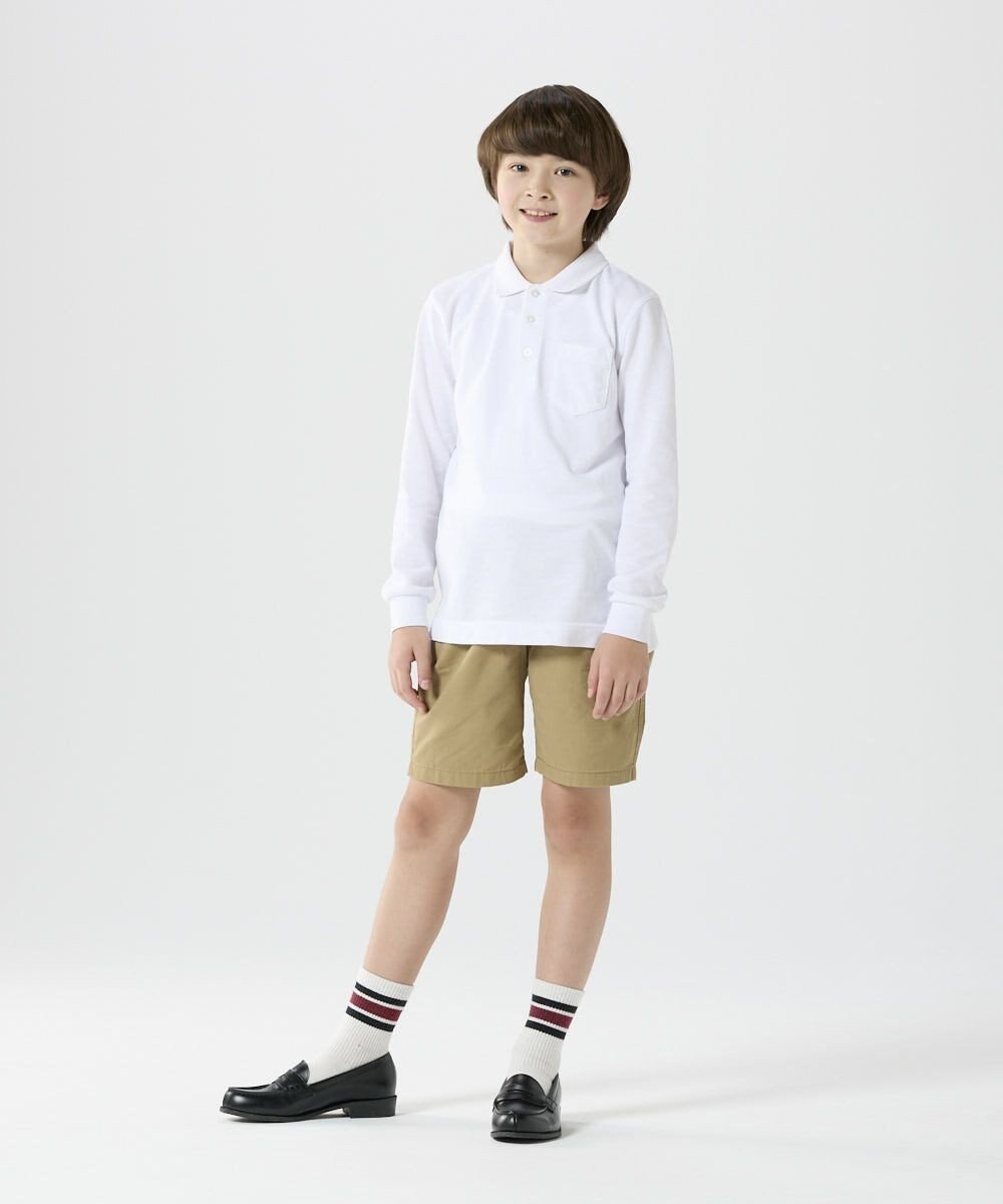 BEAMS SCHOOL ベーシック長袖ポロシャツ 