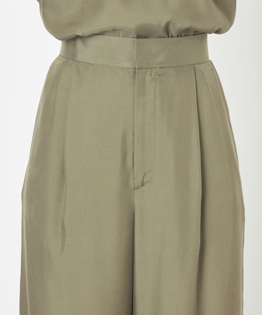 NAVE 【ReNAVE・セットアップ可/洗える/UVケア/接触冷感】フィブリルシャンブレー ワイドパンツ 