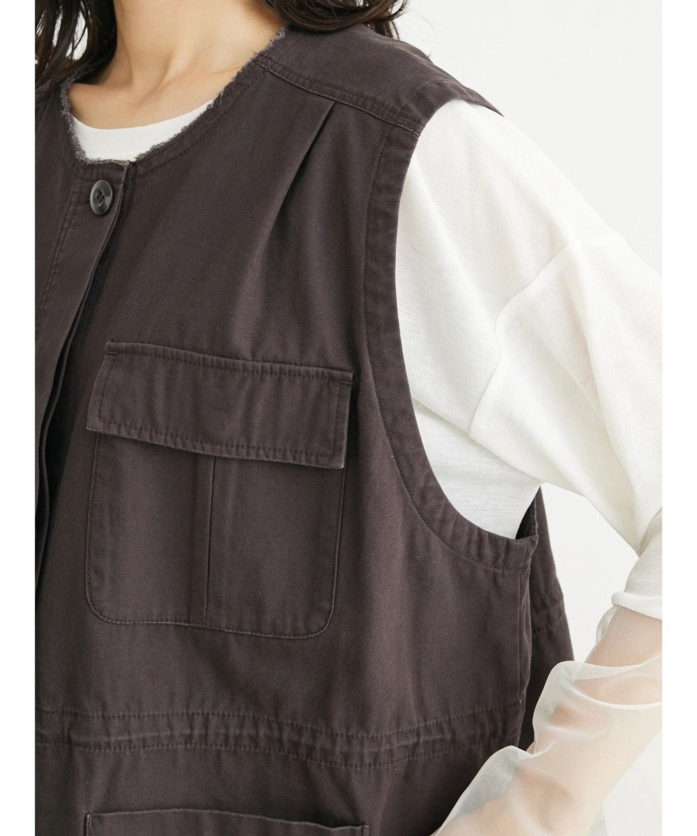 Green Parks ・ＳＵＧＡＲ　ＳＰＯＯＮ　ノーカラーミリタリーベスト 