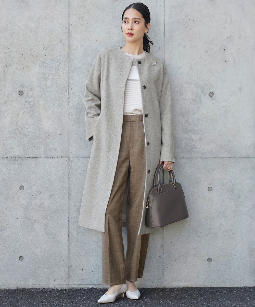 自由区 L 【カタログ掲載・洗える】モールコンビ ニット 