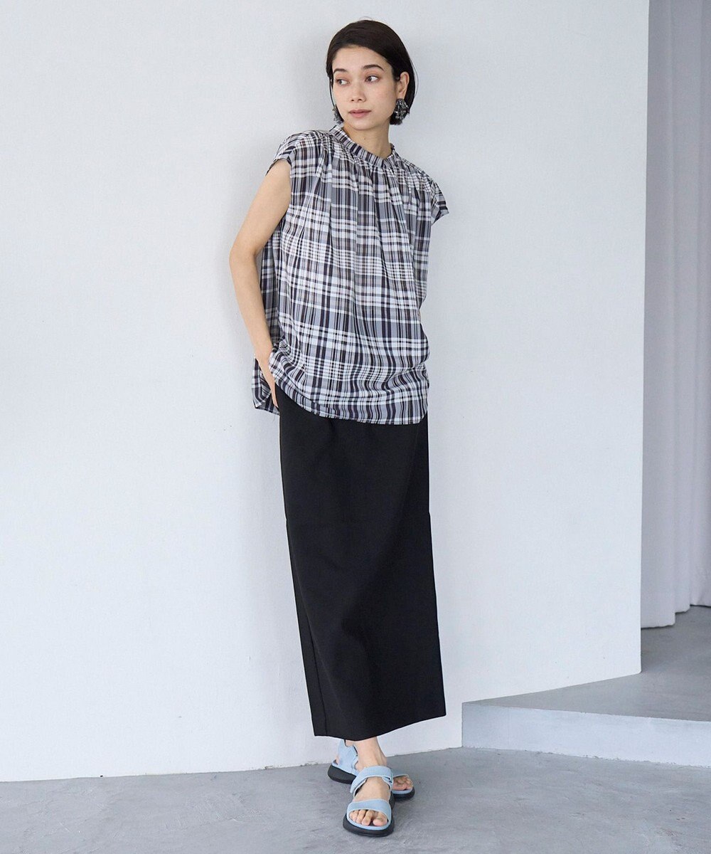 UNFILO シアー2WAYブラウス 