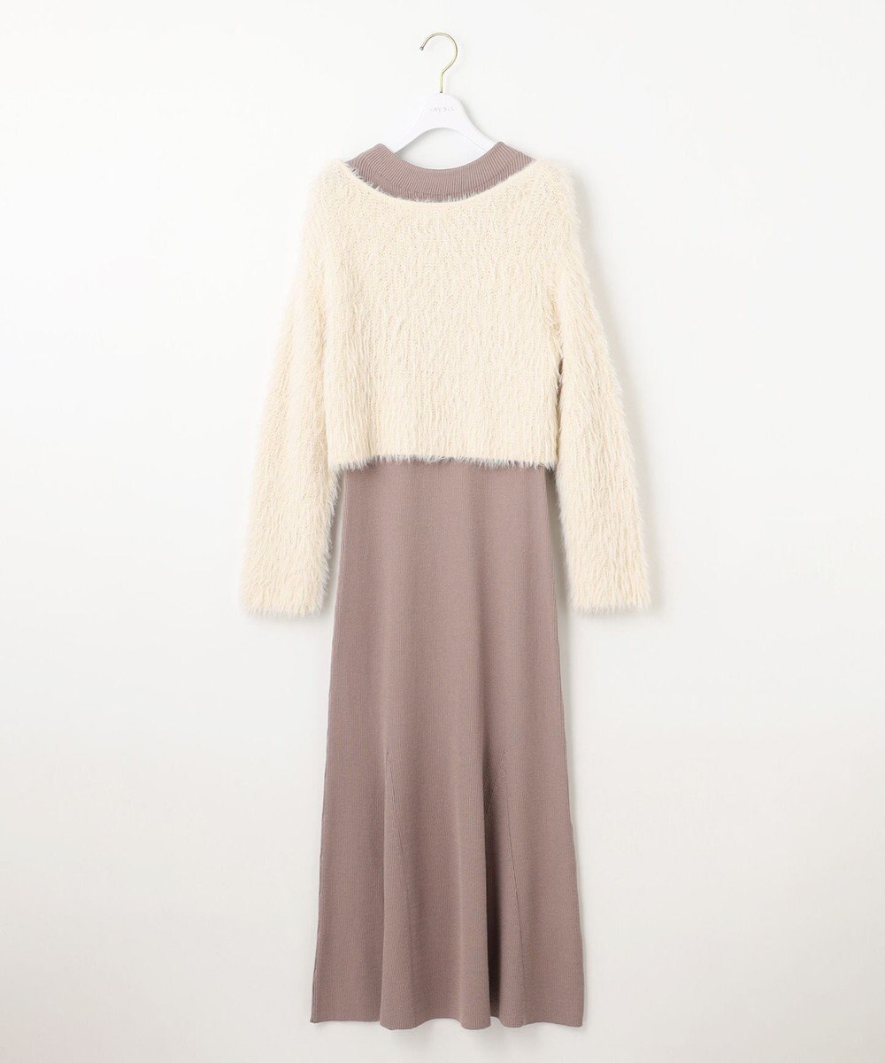 ANY SIS 【2SET】シャギー ニット × ワンピース セット 