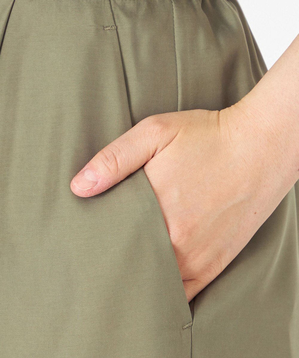 NAVE 【ReNAVE・セットアップ可/洗える/UVケア/接触冷感】フィブリルシャンブレー ワイドパンツ 