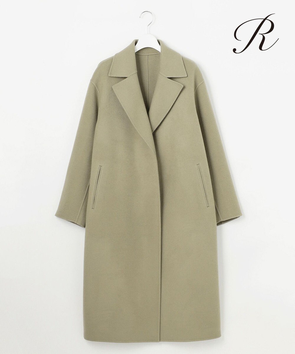 23区 S 【R(アール)】ウールメルトンリバー ロング ラップコート 