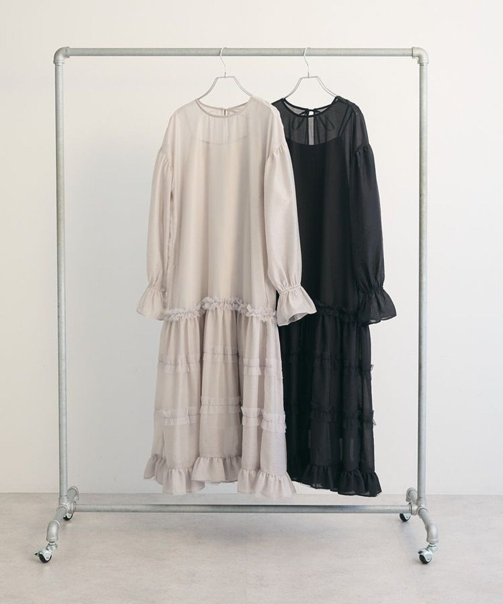 Green Parks ・Ｒａｉｌｍｅオーガンジーワンピース（インナーＯＰ 