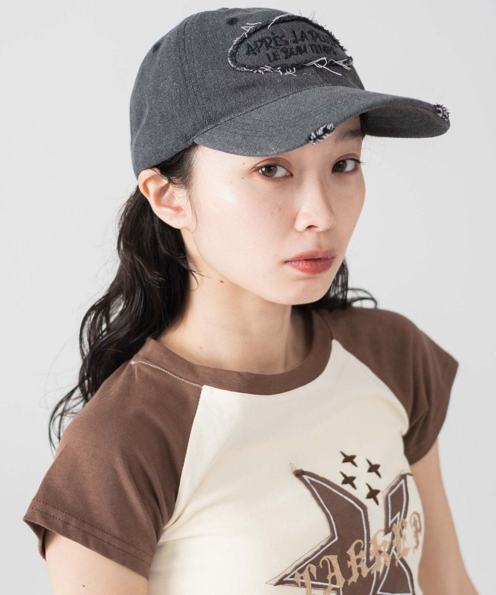 WEGO サークルフリンジロゴデニムキャップ 