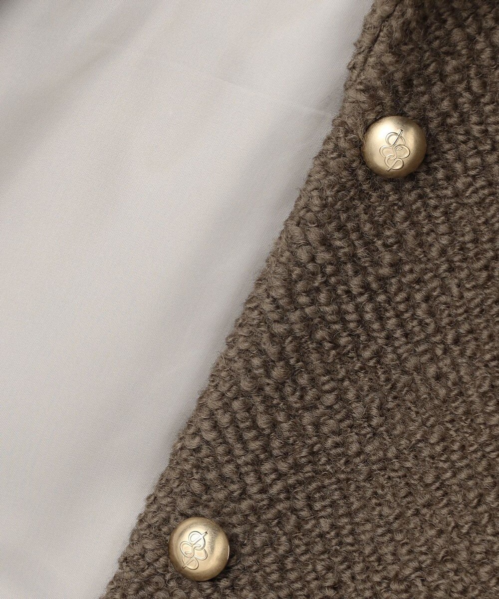 自由区 【カトリエムブーケ】manteau en relief コクーンシルエットツイードコート 