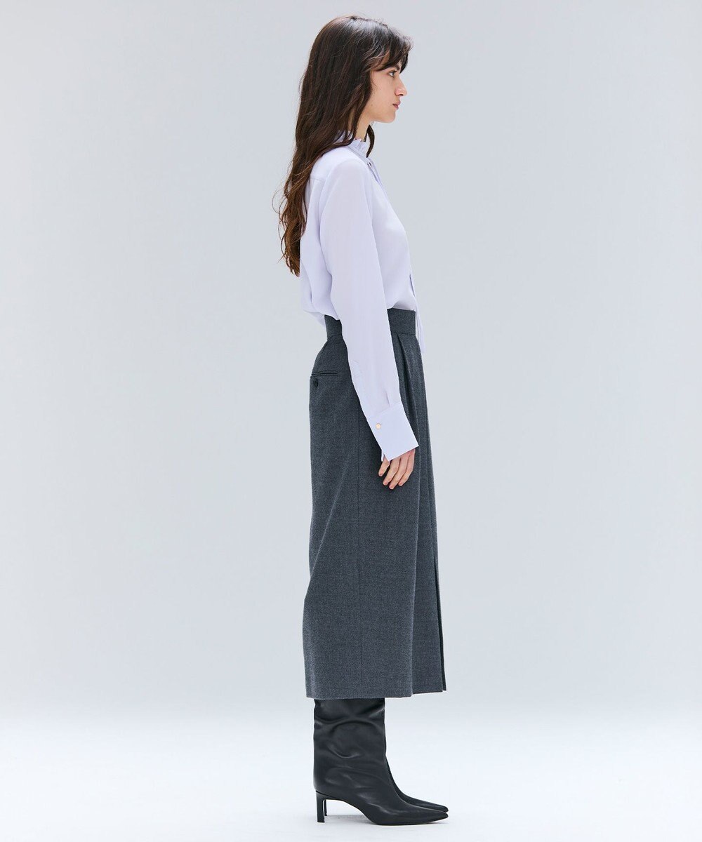 BEIGE， 【洗える】STOW / フリルタイブラウス 