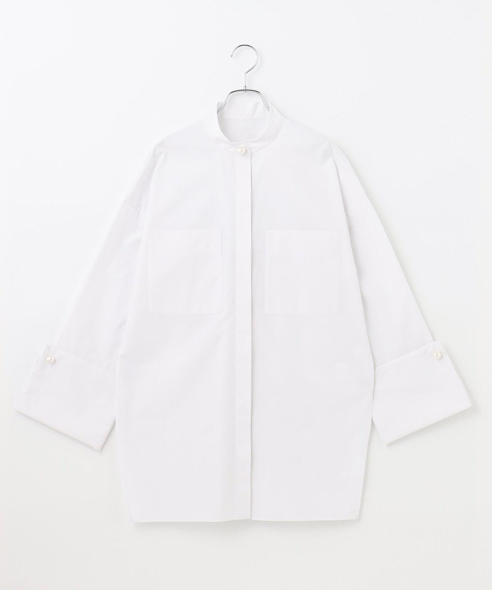 #Newans 【セレモニーにも】パールボタンビッグシャツ 