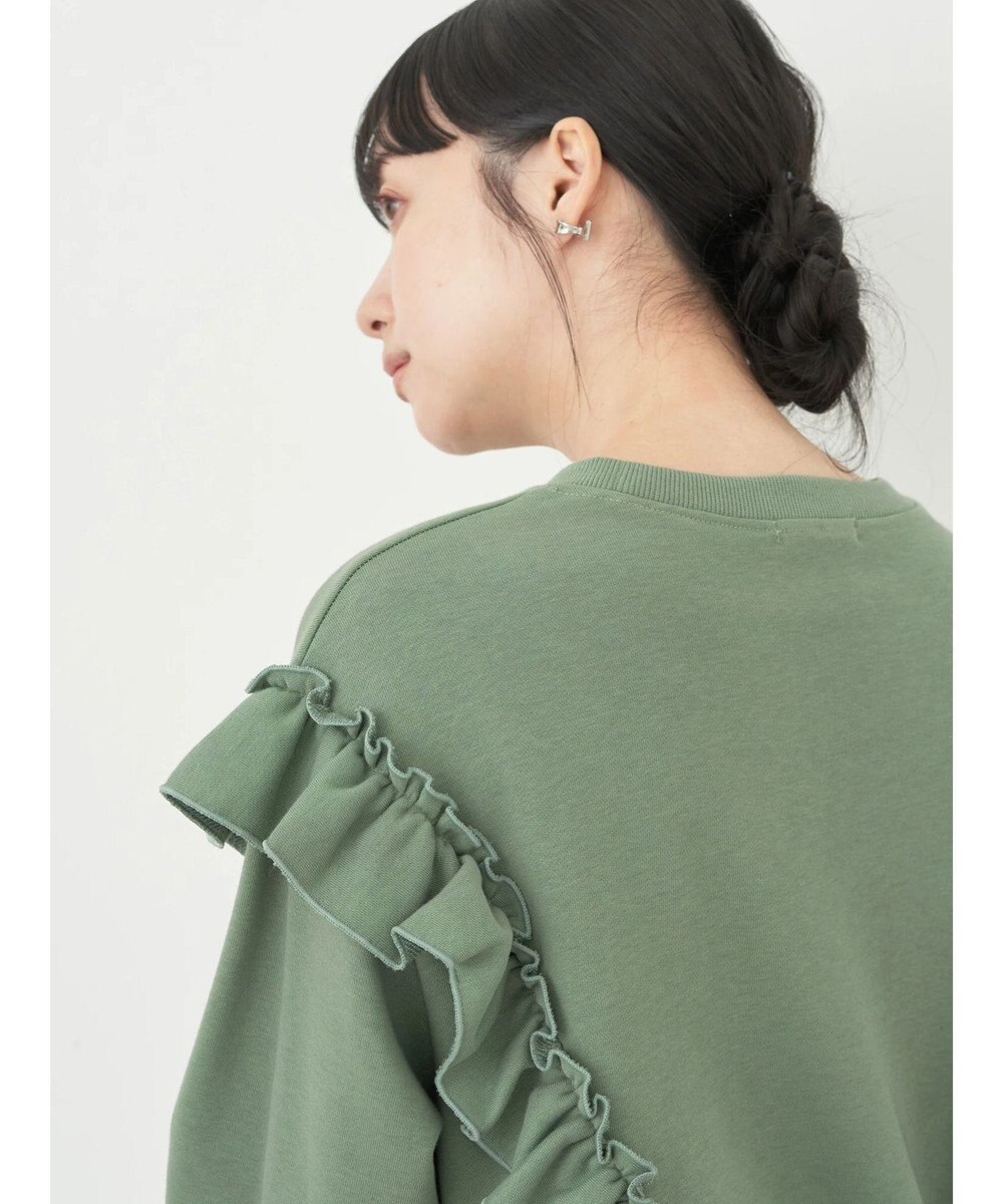 earth music&ecology フリルスウェットプルオーバー 