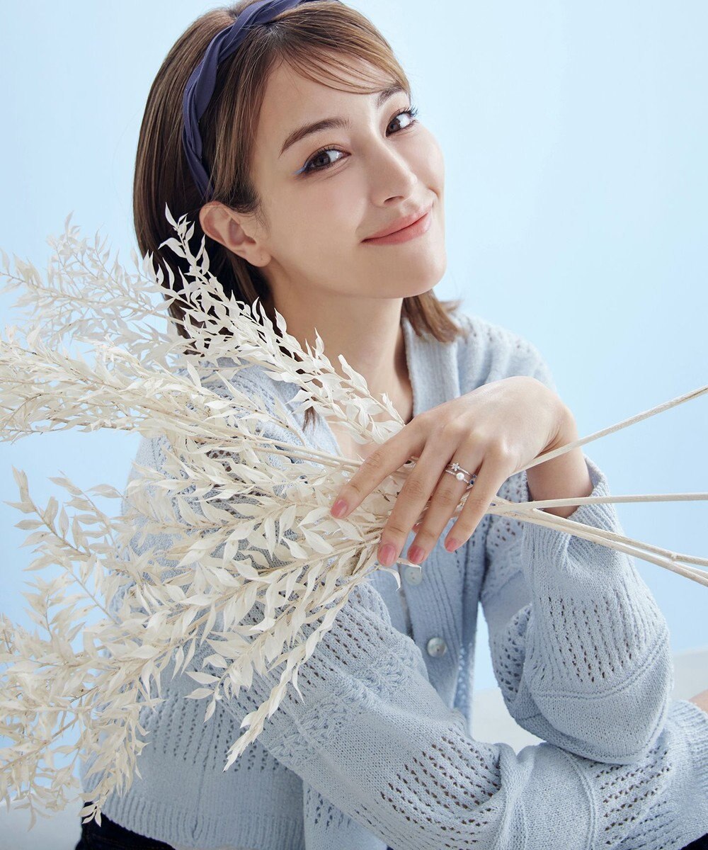 Tiaclasse 【洗える】クロシェニットカーディガン カーディガン 