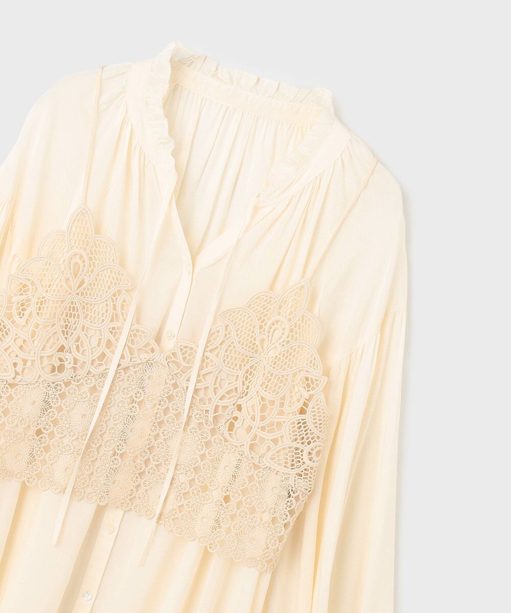 GRACE CONTINENTAL レースキャミ付カフタンブラウス 