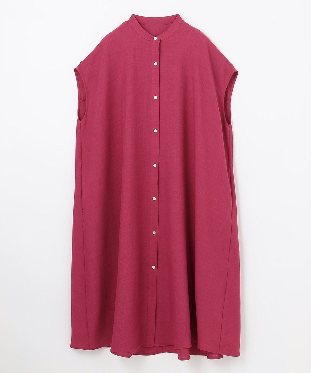 ANY 【洗える】バンドカラーとろみ ワンピース 