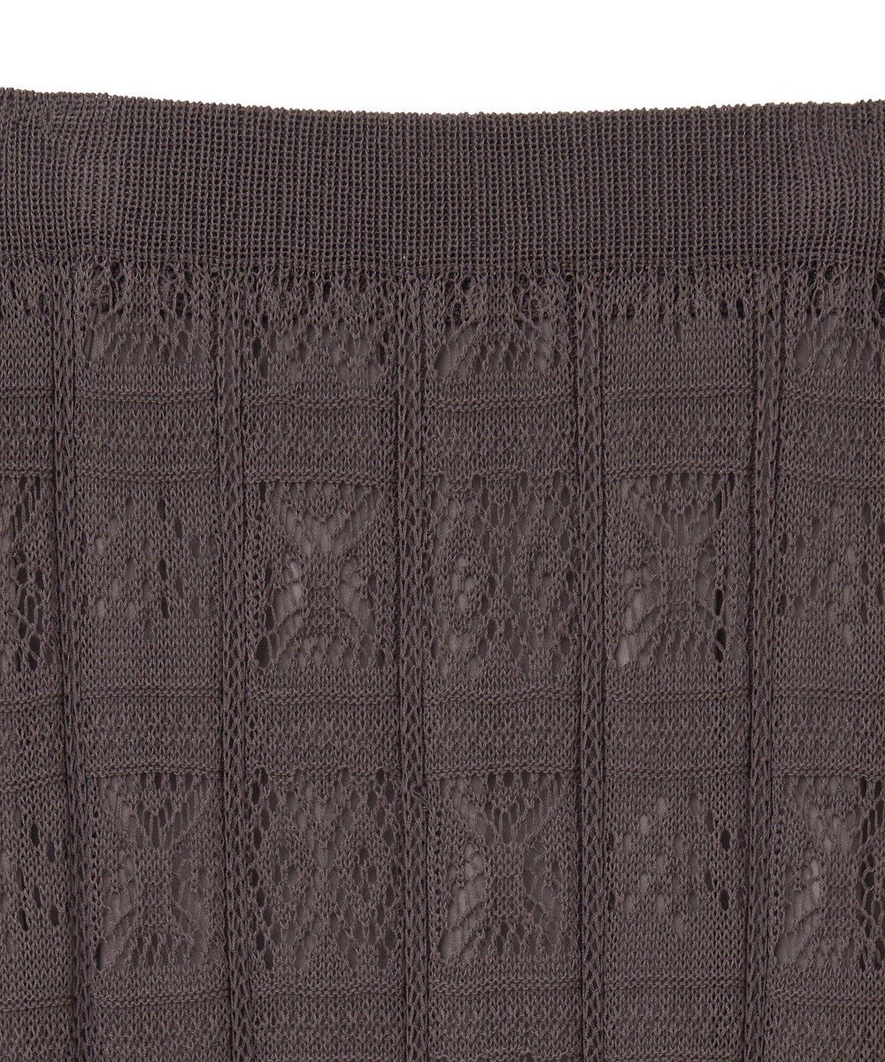 Green Parks 透かし柄ニットレースＩラインスカート 