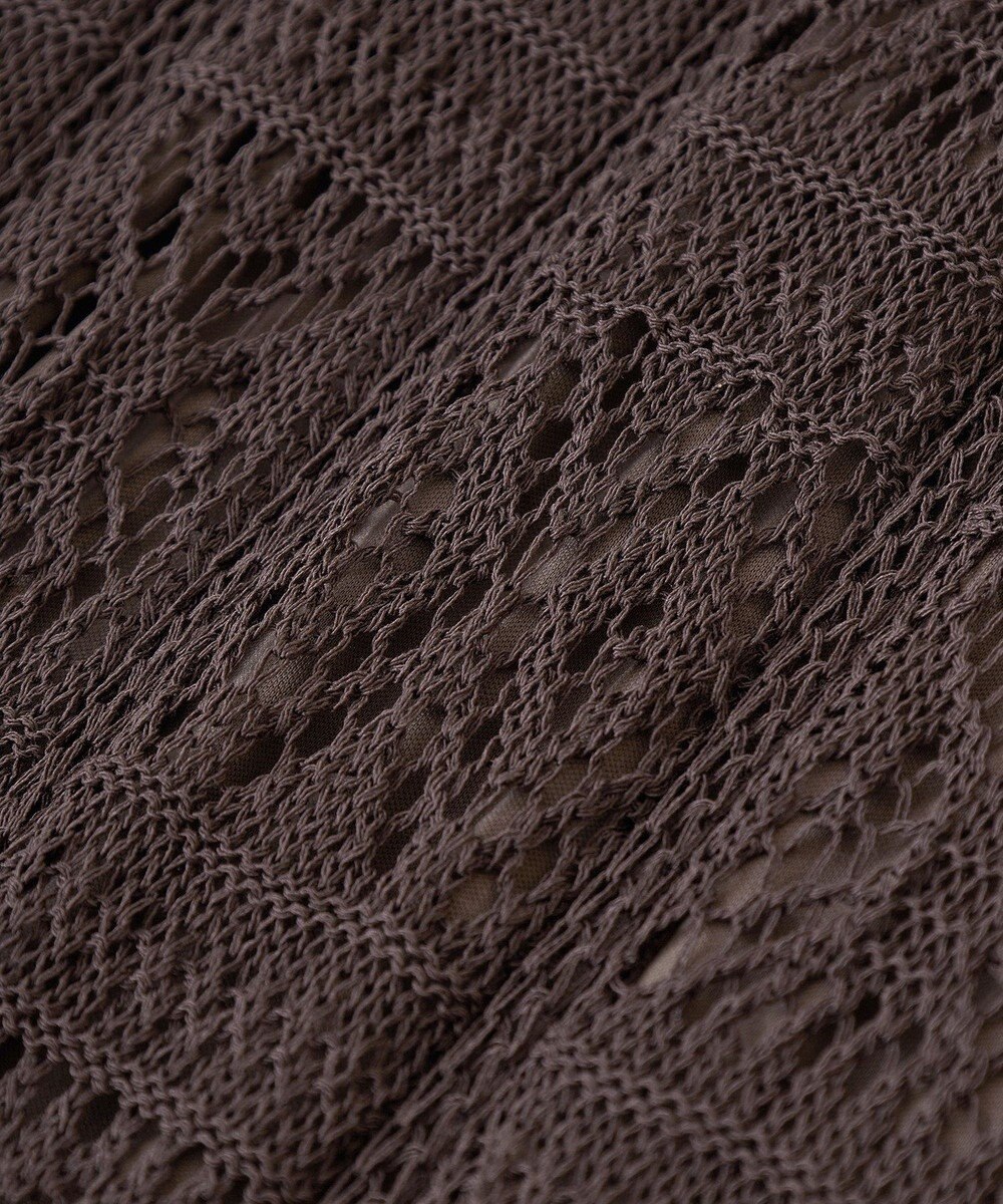 Green Parks 透かし柄ニットレースＩラインスカート 