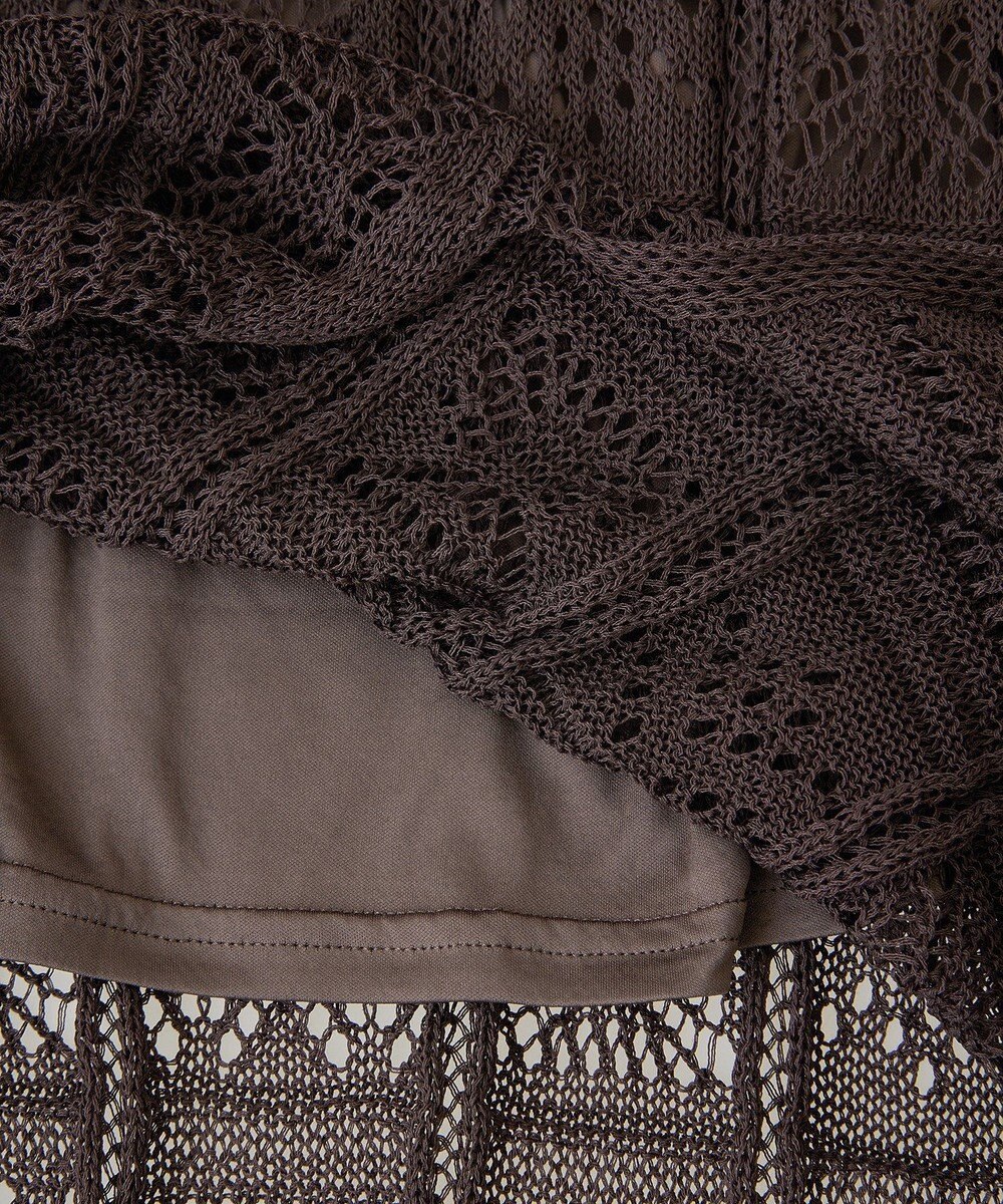 Green Parks 透かし柄ニットレースＩラインスカート 