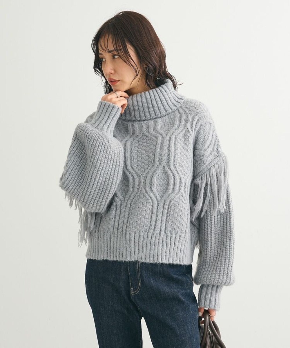 Green Parks ・ｓｗｉｎｇ　ｂｙ　フリンジタートルニット 