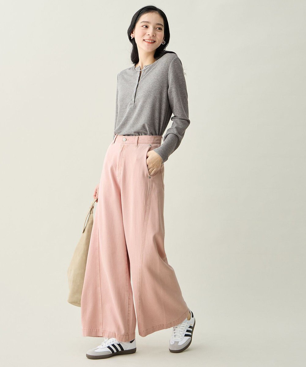 ANY クリアラメフライスヘンリーネックプルオーバー 