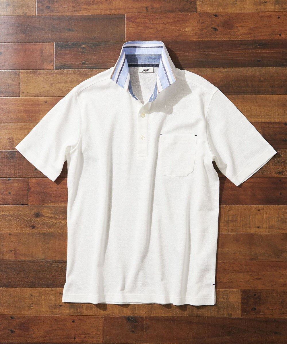 JOSEPH ABBOUD 【リネン素材/吸水速乾/日本素材】リネンハニカム ダディ ポロシャツ 