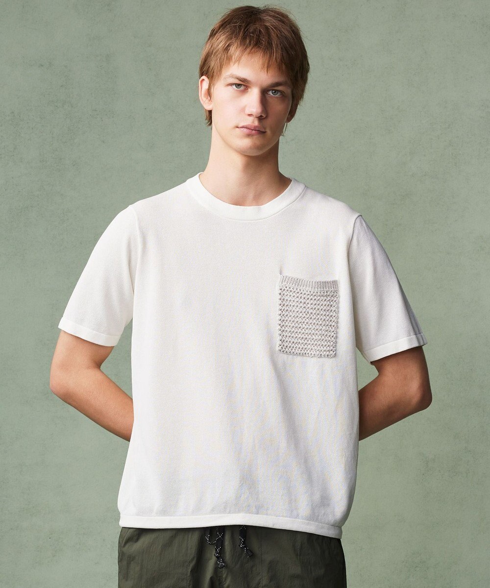 JOSEPH ABBOUD MOUNTAIN 【エコ素材・軽量・通気性・速乾性】ペーパーヤーンニット Ｔシャツ 