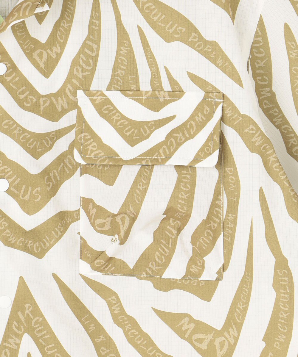 PW CIRCULUS 【雑誌掲載 / 高通気 / 軽撥水 / 軽量のDotAir 使用】【MEN】ゼブラ柄開襟シャツ 