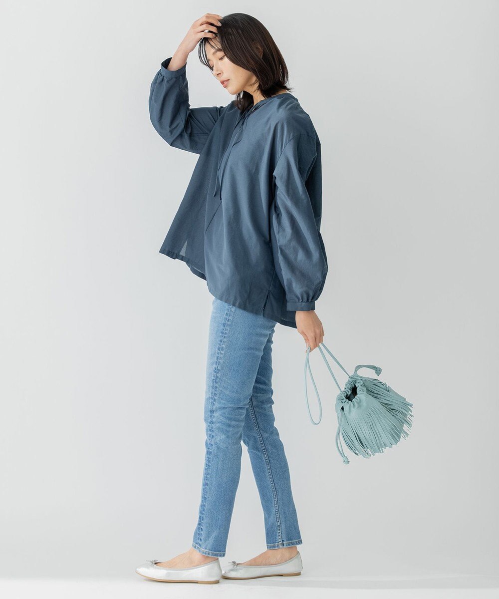 23区 【CLASSY.6月号掲載】MARCO MASI レザーフリンジ ミニ巾着 バッグ 