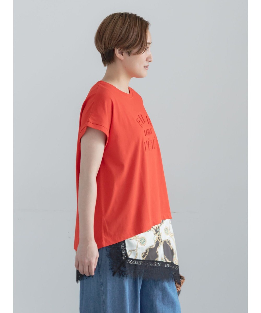Te chichi 【接触冷感】エンボスロゴフレンチスリーブTシャツ 