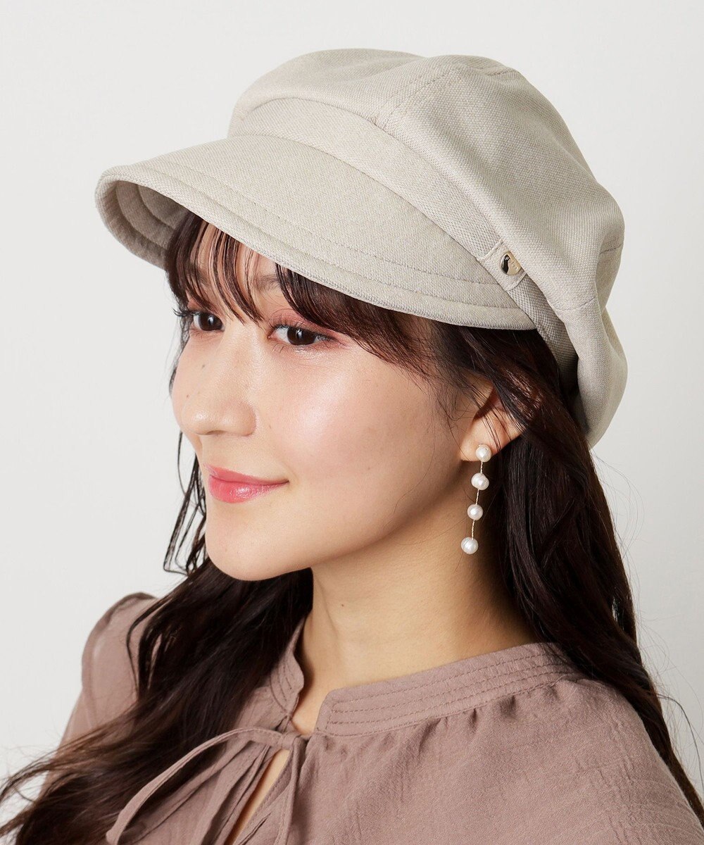 MOONBAT 【日本製/洗える/サイズ調整】フルラ (FURLA) ロゴチャーム付 キャスケット 