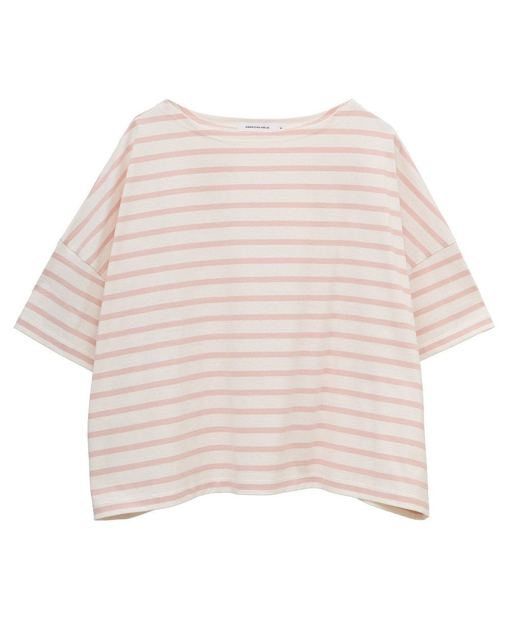 AMERICAN HOLIC バスクボーダー半袖プルオーバー 