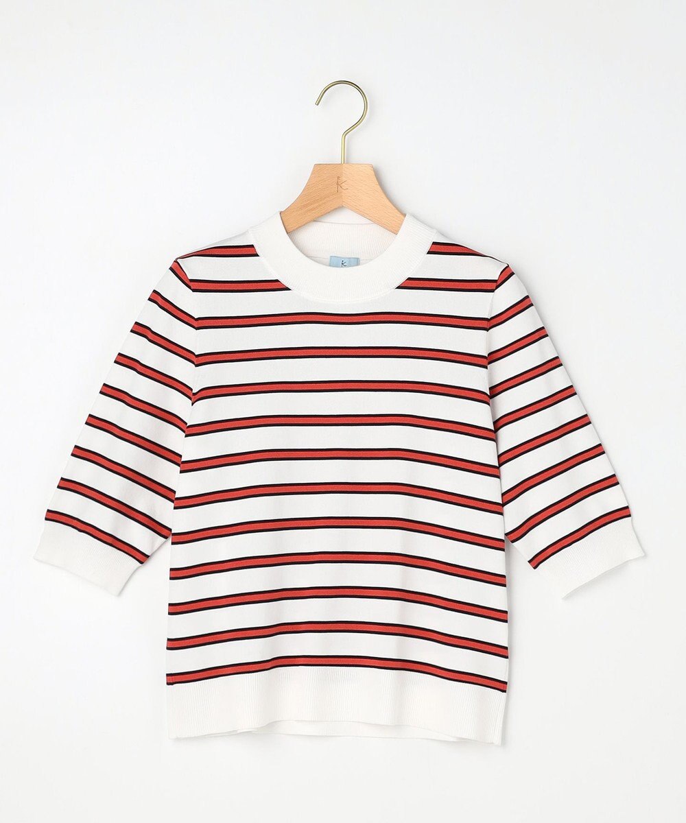 組曲 L 【先行予約】マイラックカラー 6分袖 ニット 