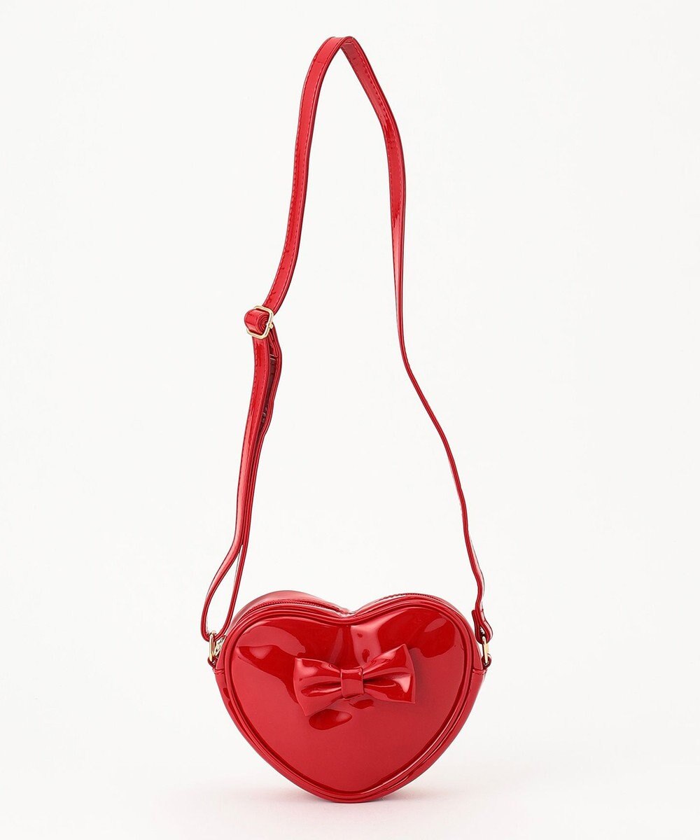 ANY KIDS エナメルハート型 ショルダーバッグ 