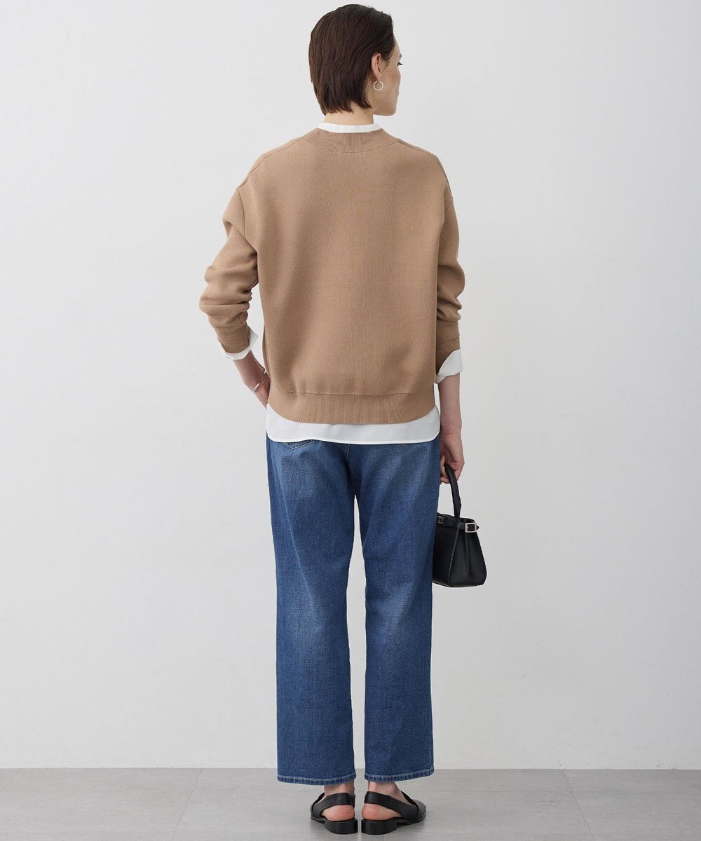 ICB 【先行予約】 コットンポリエステルスムース Vネックニット 