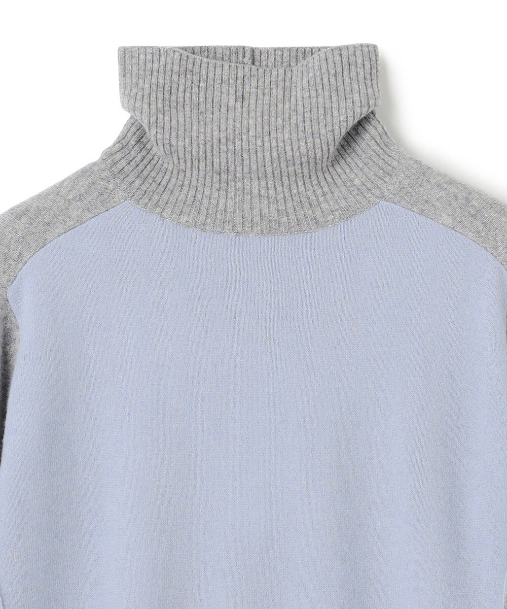 BEIGE， 【WEB限定・洗える】ROGAN / バイカラーウールハイネックニット 